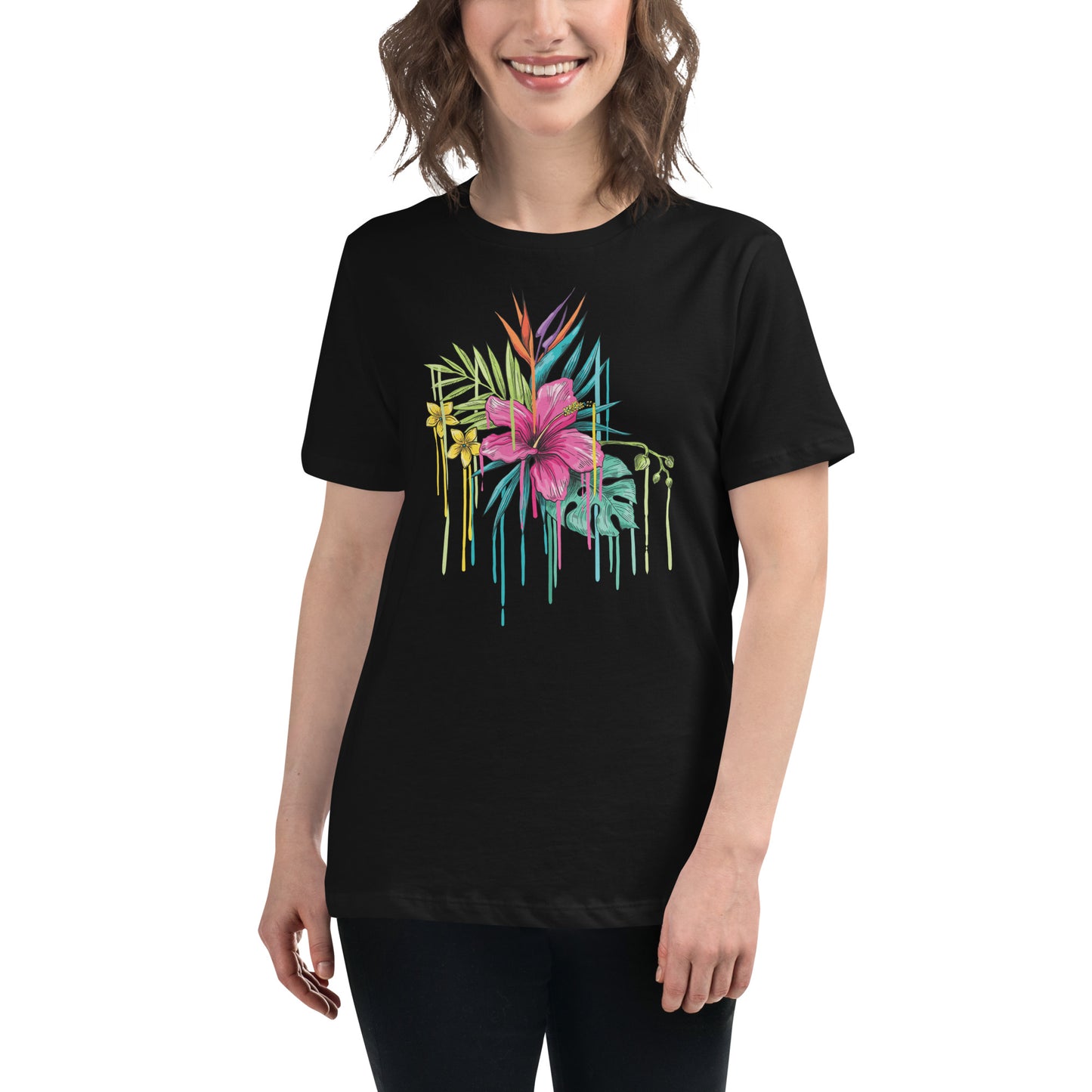 T-shirt damski o swobodnym kroju