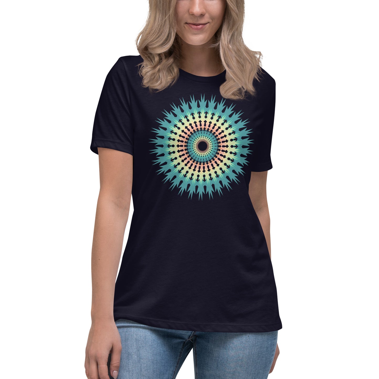 T-shirt damski o swobodnym kroju