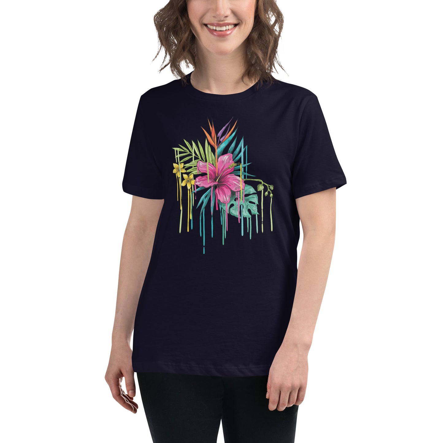 T-shirt damski o swobodnym kroju